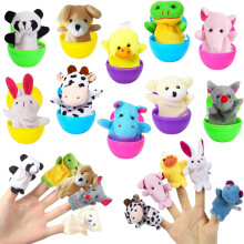 10-Pack 2.76" Easter Eggs with Mini Animal Finger Puppets – Hunt, Basket Fillers, Party Favors & Classroom Prizes