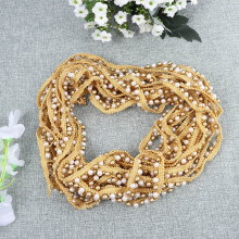 Golden Lace Ribbon for Edges and Embellishments in DIY Clothes