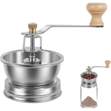 Manual Mason Jar Coffee Grinder Lid, Stainless Steel (70mm), Compatible with Wide Mouth Mason Jars, for Camping & Home Barista