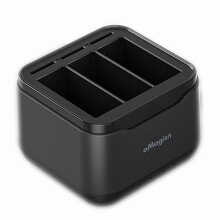 Triple Battery Charger for GoPro Hero 12 11 10 9 – Fast Charging Station with SD Card Storage Slot, USB-C Input for Action Camera Accessories