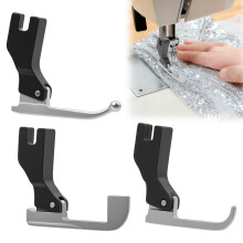 3-Pack P369 Bead Sequin Presser Foot, Bead Crusher Foot Compatible with Sewing Machines for Bridal Dress Beaded Fabric