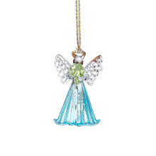 Lake Blue Crystal Angel Ornament for Window Home Car Porch