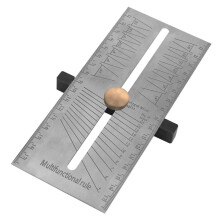 Versatile Square Ruler Woodworking Scribe T-type Ruler Stainless Steel Dovetail Marking Gauge Carpentry Measuring Layout Tool