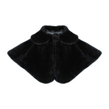 Girls Faux Fur Cape, Flower Girl Princess Cape In Winter Cozy Faux Fur Shrug Flower Girl Princess Cape Black 4 Years
