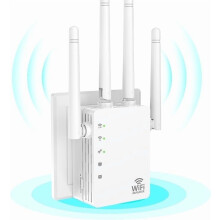 WiFi Range Extender, 5G 1200Mbps Dual-Band, 12880 sq.ft Coverage, 105 Devices, 4 Antennas, Ethernet Port