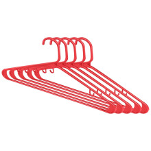 Lot de 5 cintres en plastique Bizhua pour le rangement des vêtements et du linge de maison. Gain de place grâce à leur bandoulière intégrée.
