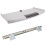 1 Set Under Desk Mount Keyboard Tray in Light Grey Abs for Ergonomic Office Use 1