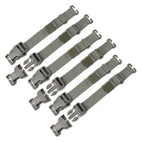 6 Pcs Tactical Rush Tier System Backpack Straps Accessories, Adjustable Tie Down Straps