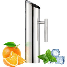 Stainless Steel 2L/70oz Cold Brew & Iced Tea Pitcher with Lid & Spout – for Beer, Coffee, Fruit Tea