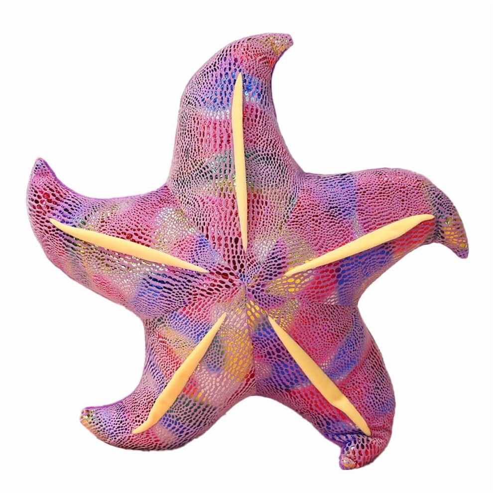 Star-shaped throw pillow purple plush decorative cushion