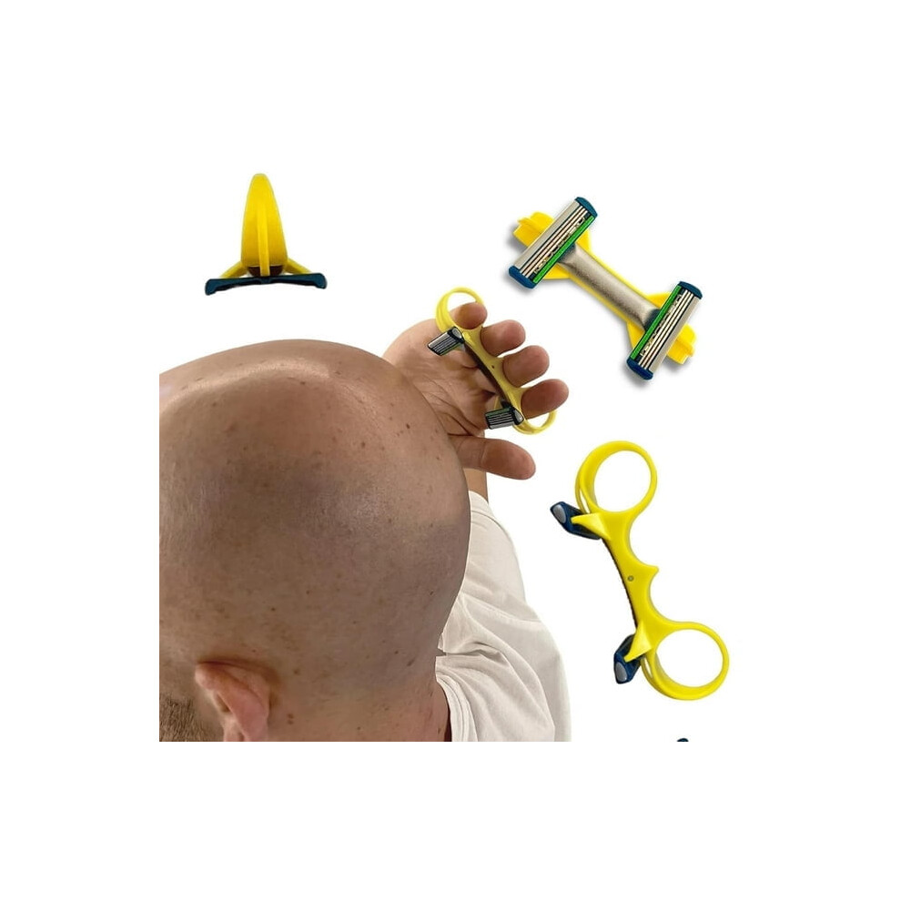 2X Faster Bald Head Shaver - Dual Blade Manual Razor for Men | Head & Body Shaver | Ergonomic Grip | Gift for Bald Men