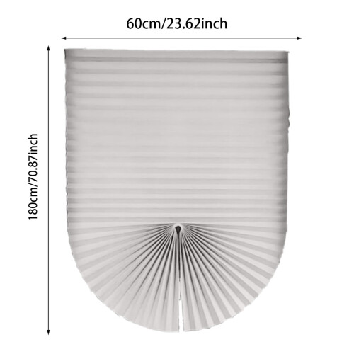 No Tools Cordless Pleated Window Shade Easy Install Polyester Fabric Panel Drapes Light Filtering Blinds for Interior 1