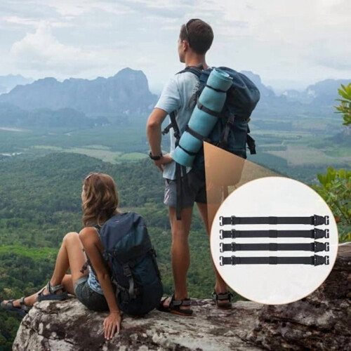 6 Pcs Tactical Rush Tier System Backpack Straps Accessories, Adjustable Tie Down Straps 1