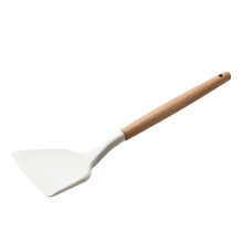 Milk White Wooden Handle Silicone Kitchenware 11 Pieces Suit Non-Stick Spatula Cooking Tools Kitchen Utensils Kitchen Set