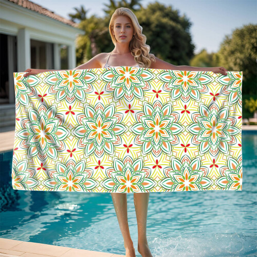 Beach Towel Microfiber Double-Sided Velvet 30x60 in