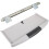 1 Set Under Desk Mount Keyboard Tray in Light Grey Abs for Ergonomic Office Use 5