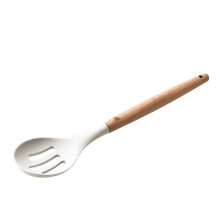 Milk White Wooden Handle Silicone Kitchenware 11 Pieces Suit Non-Stick Spatula Cooking Tools Kitchen Utensils Kitchen Set