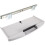 1 Set Under Desk Mount Keyboard Tray in Light Grey Abs for Ergonomic Office Use 7