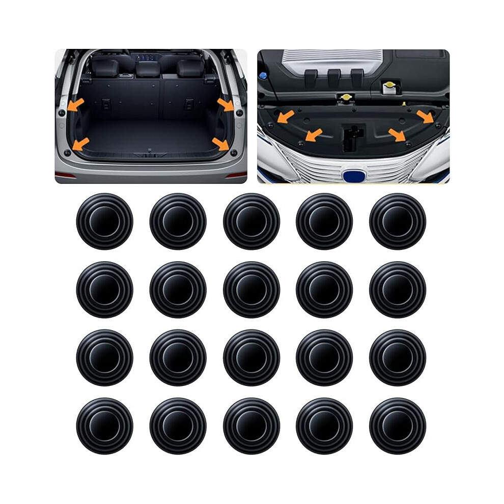 Car Door Shock Absorber Stickers, Soundproof Crash Pad, Universal Auto Door/Bumper/Hood Protection ( Luminous, 12Pcs) Black 9152228713123