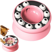 Slow Feeder for Cats | Rotating Anti-Gulping Bowl, Interactive Feeding Game for Dry Food – Compatible with Kitten, Indoor & Travel Use