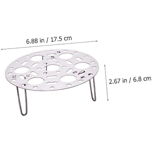 Stainless Steel Adjustable Steaming Rack, Height Customizable Egg and Vegetable Cooker, Round Serving Tray, Multi-Level Kitchen Essential 2