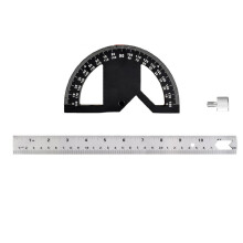 Woodworking Edge Ruler Protractor Angle Gauge Measure Carpenter Tool