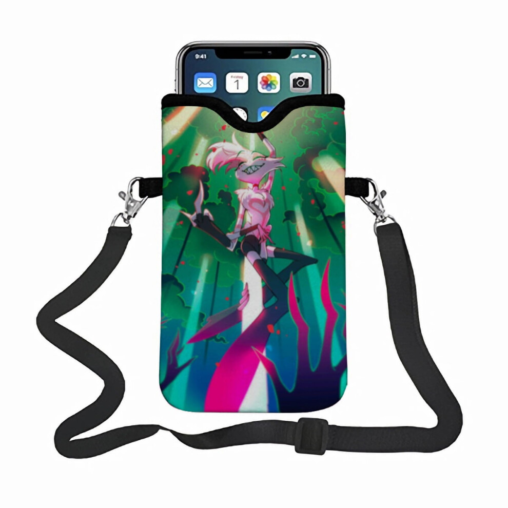 Helluva Boss Phone Bag Phone Satchel, Featuring An Adjustable Strap Small Pouch Ideal For Carrying Most Smartphones. 9152228714915