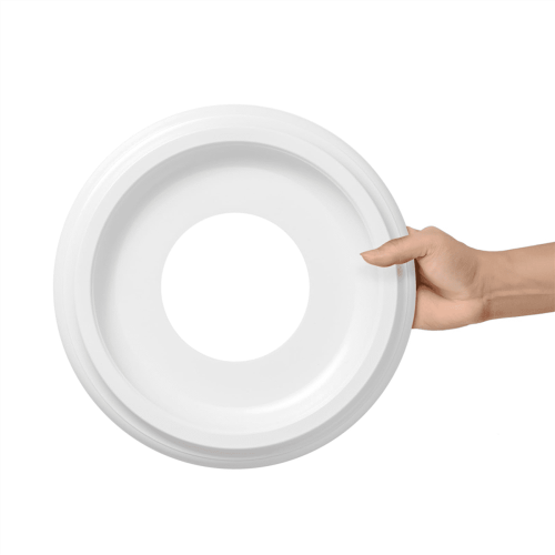 PU Ceiling Medallion White 10 Inch OD 4 Inch ID 2 Pack 1