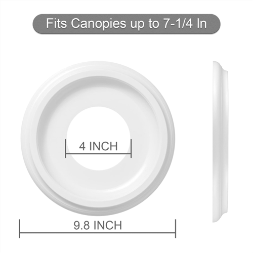 PU Ceiling Medallion White 10 Inch OD 4 Inch ID 2 Pack 2