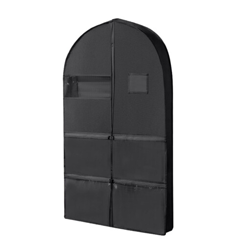 Space-Saving Hanging Garment Bag with Self-Compression Zipper, Hanger Included – Compatible with Down Coat Storage