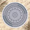Microfiber Round Beach Towel Geometric Print 150cm 4