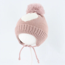 Baby Girls Beanie with Pom Earflap Fleece Lined Winter Hat Knit Toddler Infant Hats #J02