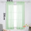 Window Sheer Curtains Mint Green 39x79 in Light Filtering 3