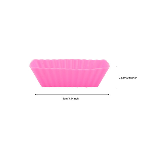 8 Pcs Square Cake Silicone Heat for Home Users 1