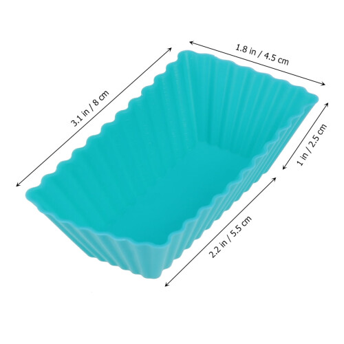 8 Pcs Square Cake Silicone Heat for Home Users 2