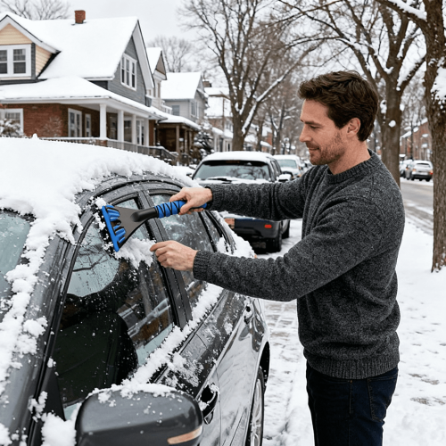 Car Snow and Ice Removal System Detachable Shovel Scraper 1