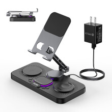 6-in-1 Wireless Charging Station with Clock & Night Light, 30W Fast Charger for iPhone 16/15/14/13/12, Samsung S23/S22, AirPods, iPad, Apple Watch