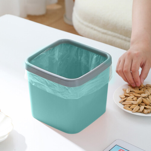 Mini Trash Can for Bathroom, Office, Kitchen – Compact, Stylish, Easy-Clean Plastic Countertop Bin with Pressure Ring