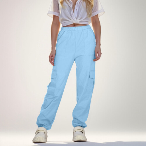 Παντελόνι Parachute για Κορίτσια Cargo Jogger Παντελόνι με Φαρδιά Στυλ Streetwear για Παιδιά και 1