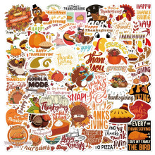 Thanksgiving Stickers Fall Decor 50 Pcs