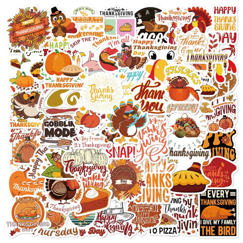 Thanksgiving Stickers Fall Decor 50 Pcs