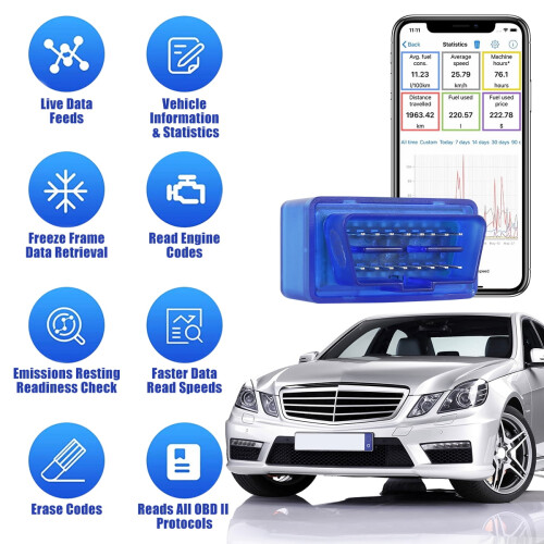 Car Mini Bluetooth Diagnostic Scanner for iOS and Android 2