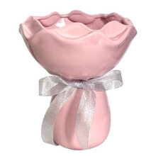 Bowknot Design Decorative Flower Vase, Ceramic Vases for Ideal Shelf Decor/Table/Living Room