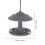 Hanging Bird Feeder Grey Front Porch 1 Pack 7.9 Inch 6
