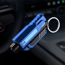 Seoulish 2-in-1 Car Safety Hammer & Seatbelt Cutter Keychain, 1-Second Window Breaker (Underwater), Ergonomic Grip, Portable Emergency Escape Tool
