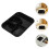 Black Unbreakable Divided Plates PP for Dinner Portion Control 2Pcs 1