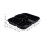 Black Unbreakable Divided Plates PP for Dinner Portion Control 2Pcs 2
