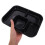 Black Unbreakable Divided Plates PP for Dinner Portion Control 2Pcs 5