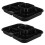 Black Unbreakable Divided Plates PP for Dinner Portion Control 2Pcs 6