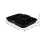Black Unbreakable Divided Plates PP for Dinner Portion Control 2Pcs 7